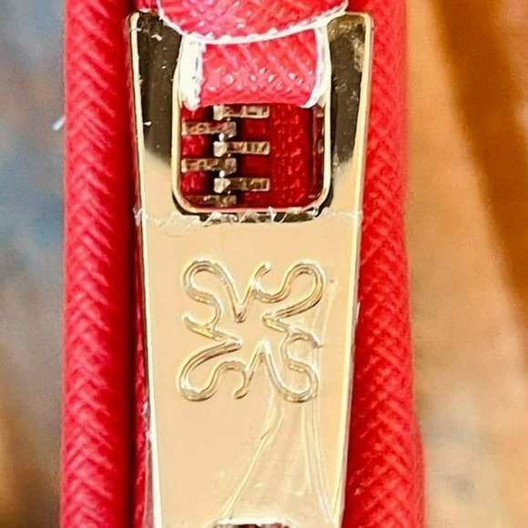 SIMPLY VERA VERA WANG Woven Straw & Faux Red Leather Medium Clutch - Picture 3 of 8